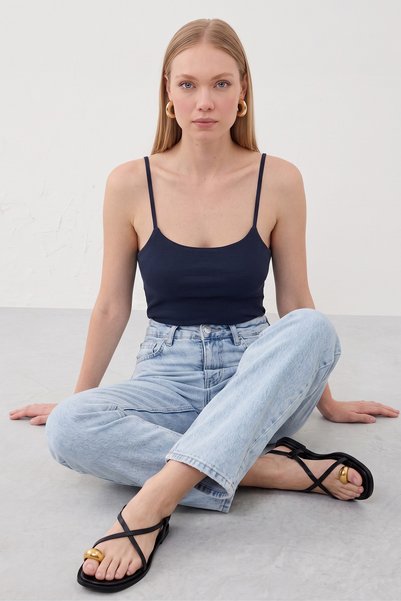 Fulla Moda Body de bază cu curele de frânghie