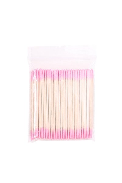 Choice1 Pink 100Pcs Double-Ended Cotton Swabs with Fine Pointed Tips for Nail...