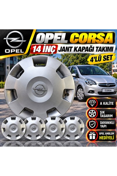 Universal OPEL CORSA 14 İNÇ JANT KAPAĞI TAKIMI (4’LÜ SET) | A KALİTE • OPEL A...