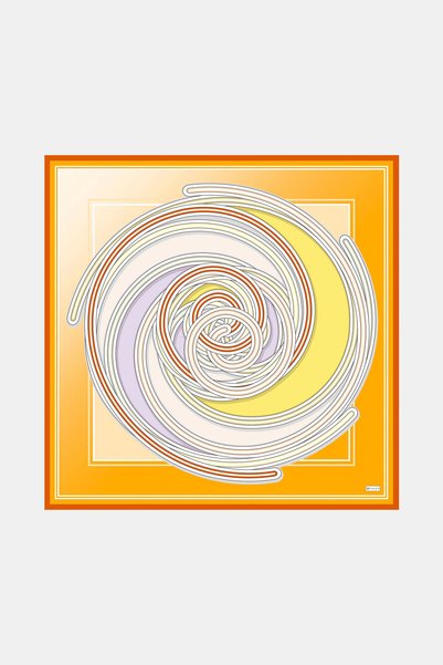 Vakko SARI GEOMETRİK DESENLİ TWİLL EŞARP