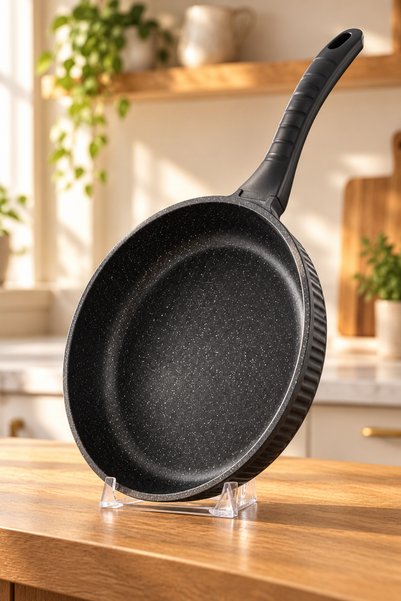 HASCHEF Yakut Döküm Yapışmaz Koku Tutmaz Granit Kaplama Tava 24 Cm