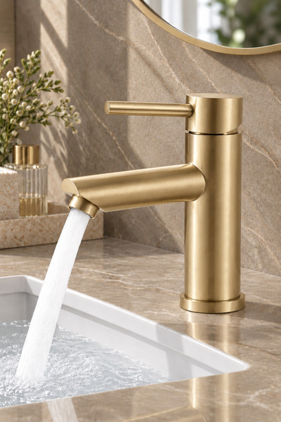ALFAS Sink Faucet Matte Gold Brushed Gold 304 Stainless Steel Open-Close Bath...