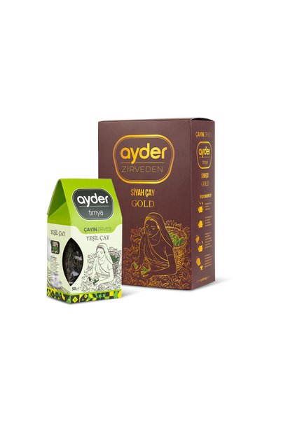 Ayder Timya Black Tea Gold 400 Gr / Green Tea 50 Gr.