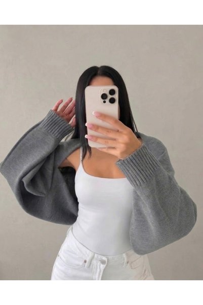 FLEX FASHION Tricotajuri crop din acril pentru femei, stil street fashion, ca...