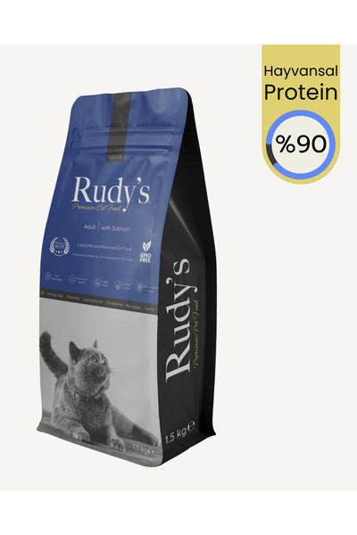 Rudy's Süper Premium Kısırlaştırılmış Kedi Maması Somonlu 1,5 Kg