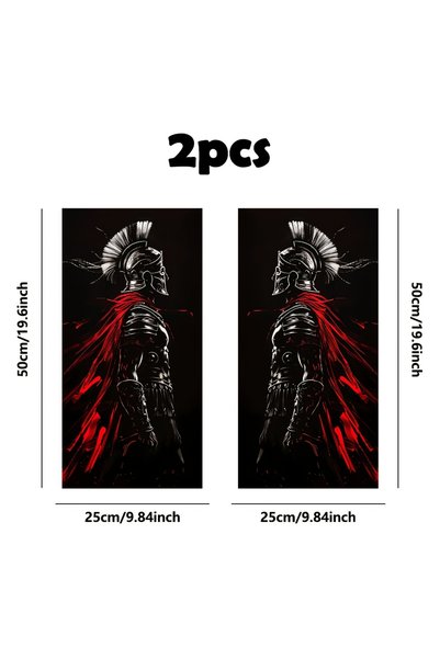 Choice 2pcs Spartan Warrior Cartoon Car Sticker Waterproof Scratch Resistant ...