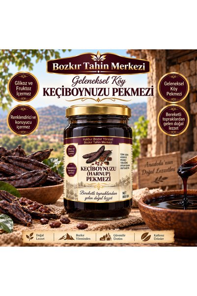 Bozkır yöresel Bozkır Tahin Merkezi Keçiboynuzu (Harnup) Köy Pekmezi 800 gr (...