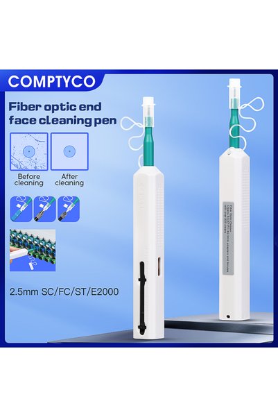 Choice قلم تنظيف الألياف البصرية COMPTYCO SC/FC/ST/E2000 أبيض اللون (1 قطعة) ...