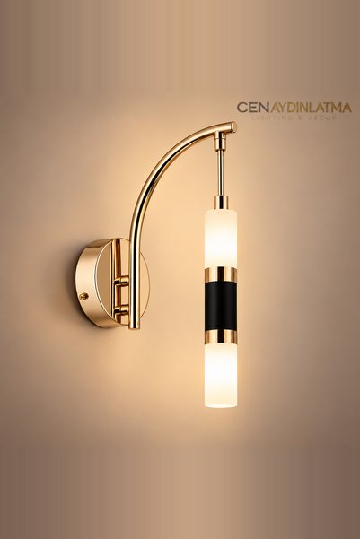 ZEYNEP RANA CEN Lighting شمعدان حائط حديث من الكروم بتقنية LED - شمعدان حائط ...