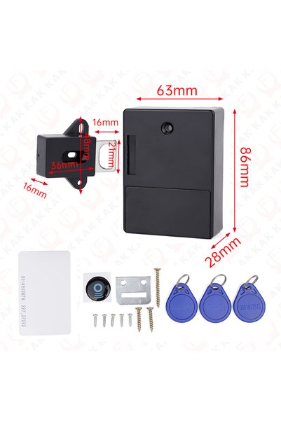 Choice قفل إلكتروني أسود من KAK، قفل خزانة RFID، قفل مستشعر غير مرئي، أقفال أ...