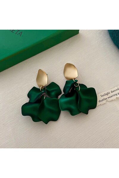Choice3 navygreen Stylish Multicolored Flower Earrings For Woman Delicate Pet...