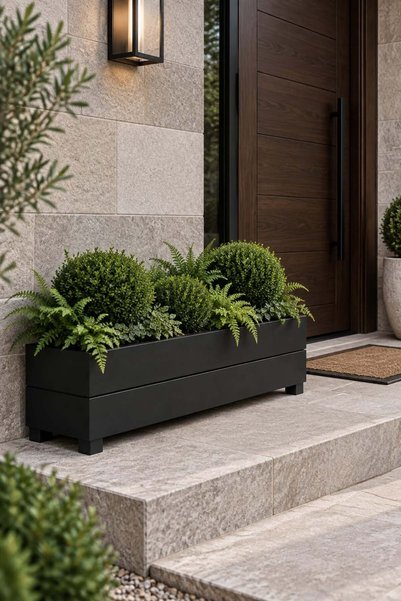 Faev Dış Mekan Ahşap Saksı Hazır Kurulu 95cm X 26cm Yükseklik 30cm