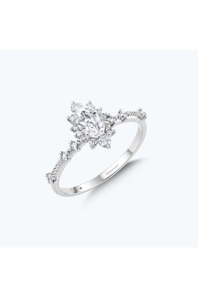 Altınbaş Pırlanta Topaz Lotus Çiçeği Yüzük