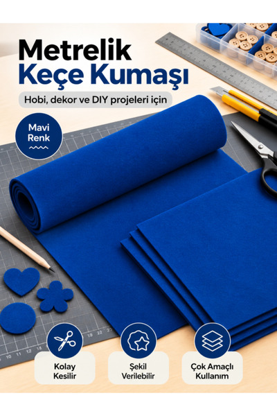 EUROLUXE Meterage Thin Felt Fabric Felt 1 mm Activity Felt Colorful Felt Hand...