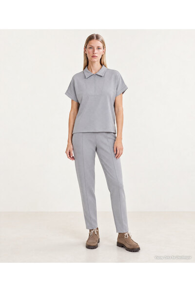 Yargıcı Zipper Detailed Short Sleeve Sweatshirt