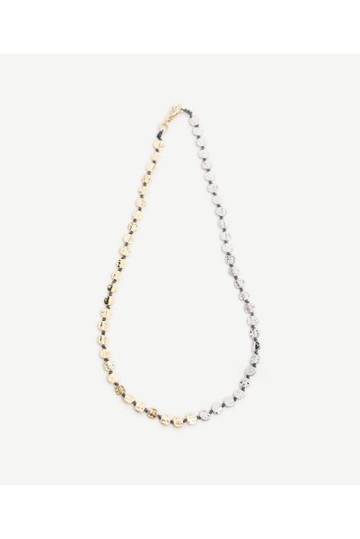 Yargıcı Gold and Silver Detailed Necklace