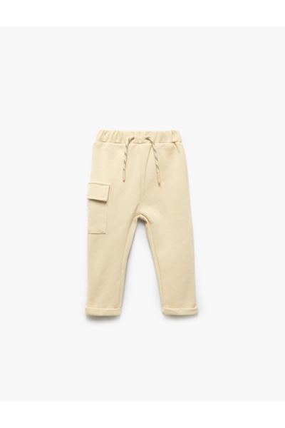 Koton Cotton Pocket Detailed Lace-Up Waist Trousers Look Sweatpants