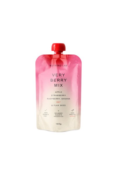 NUTRINO LAB Piure de fructe asortate Very Berry cu cereale și semințe de in, ...