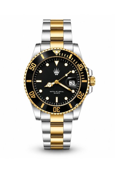 WATCHOFROYAL Titan Silver Gold Black Wristwatch