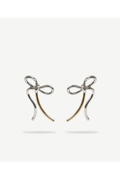 Yargıcı Kurdele Form Earrings