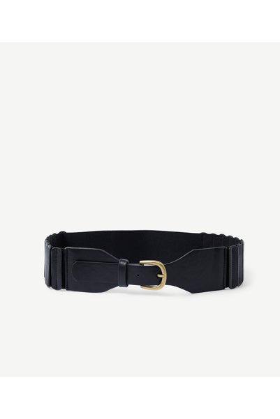 Yargıcı Leather Look Block Elastic Waist Belt