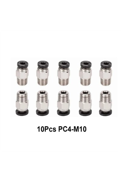Choice 10Pcs PC4-M10 10pcs Pneumatic Connectors For 3D Printers Parts PC4 M6 ...