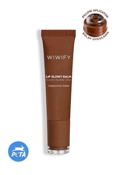 WIWIFY Lip Glowy Balm Cappuccino Glaze Renkli Dudak Bakım, Parlatıcı, Nemlend...