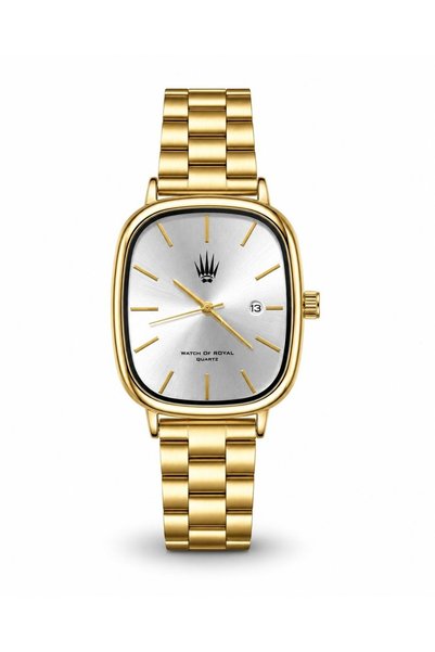 WATCHOFROYAL Classic Time Gold Metallic Wristwatch
