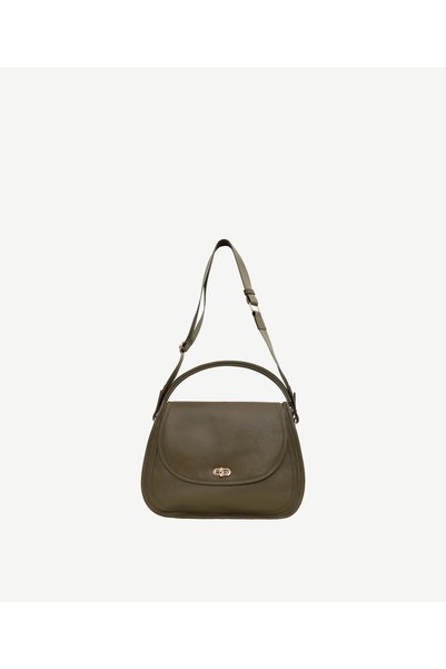 Yargıcı Lock Detailed Leather Shoulder Bag
