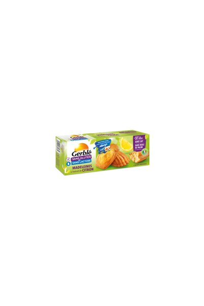 Gerble Madeleines cu lămâie, Fără gluten, Fără lactoză, 180g (6x30g)