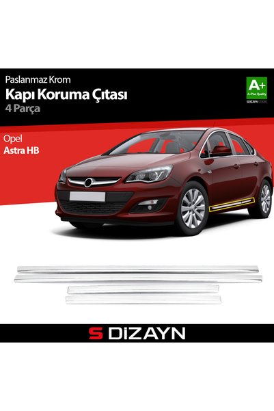 S Dizayn S-Dizayn Opel Astra H ile Uyumlu HB Kapı Koruma Çıtası Krom 2004-2013