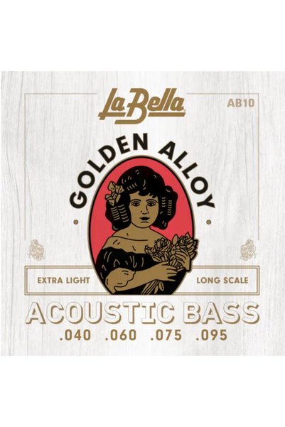 La Bella Strings La Bella Ab10 Acoustic Bass Guitar String (40-95) |   Gold A...