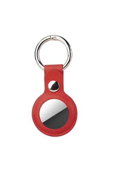 Choice7 red 1/2Pcs Leather Keychain For Apple AirTag Protective Case Cover Wa...