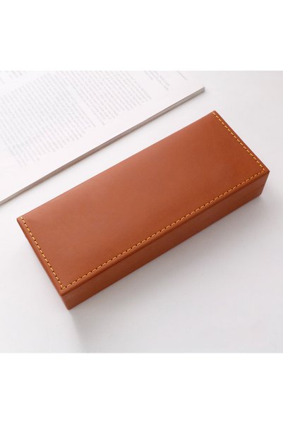 Choice Brown Luxury Fountain Pen Box Gifts PU Leather Business Office Pen Hol...