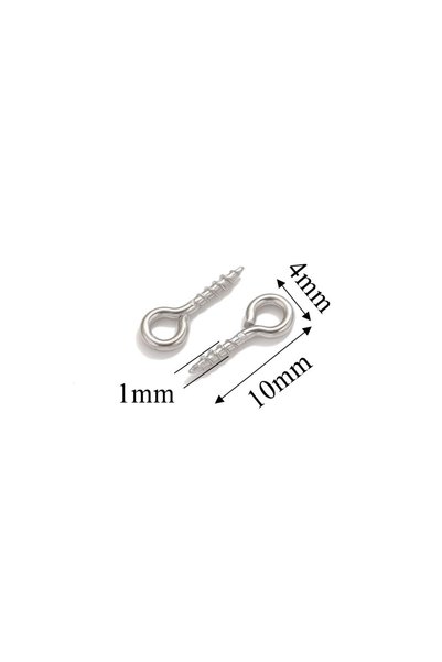 Choice1 JC029-S10 100pcs Stainless Steel Tiny Mini Eye Pins For Jewelry Makin...
