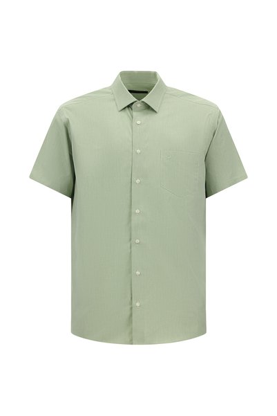 Abdullah Kiğılı Short Sleeve Regular Fit Pocketed Patterned Cotton Shirt