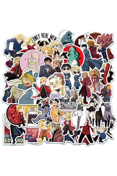 BANDAI 50 قطعة، 10/30/50 قطعة، ملصقات جرافيتي مستوحاة من أنمي فول ميتال ألكيم...