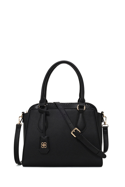 Derimod Women's Black Long Strap Classic Shoulder Bag Wb150012Sk