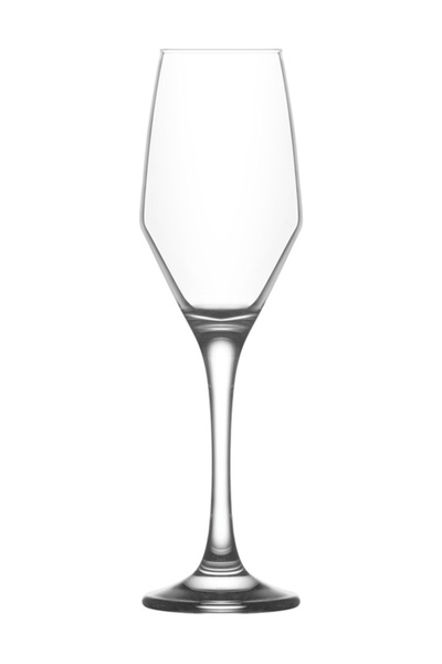 LAV Ella Cam Şampanya Kadehi 6'lı 230 ml Ayaklı (Kahve Yanı Su/Kokteyl Bardağı)