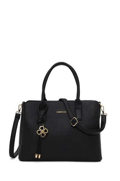 Derimod Women's Black Long Strap Classic Shoulder Bag Wb500008Sf