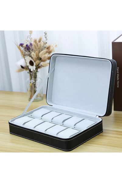 Choice3 Black 10 grids 2024 New 6/10/12 Girds Portable Watch Storage Boxes Or...