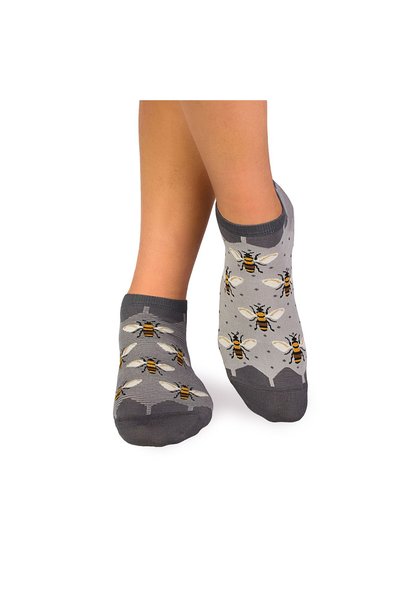 Pirin Hill Sosete Scurte Bambus Fine Bamboo Sneaker Bees - Grey