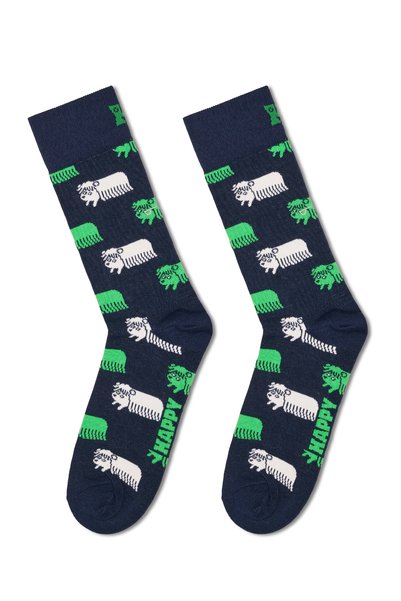 Happy Socks جوارب Happy Socks للرجال من القطن باللون الأزرق الداكن P003193