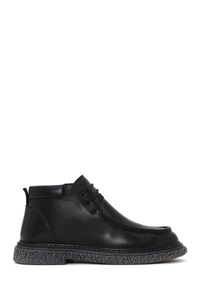 Derimod Men's Black Lace-Up Leather Casual Boots Wm700007Dv