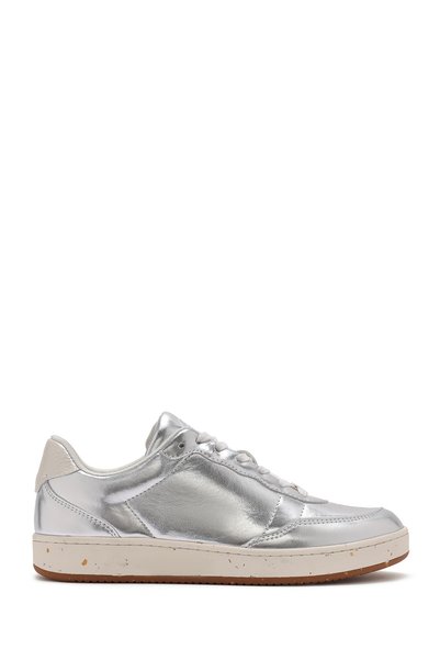 Derimod ACBC x Derimod Kadın Gri Metalik Bağcıklı Sneaker 25SFD4353SM