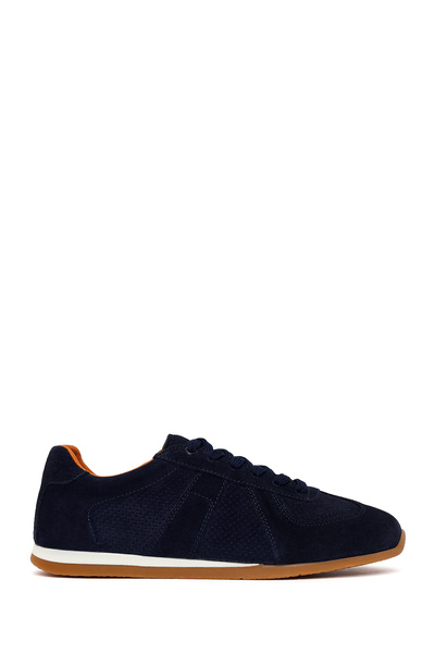 Derimod Erkek Lacivert Bağcıklı Süet Deri Sneaker 26SFD766610