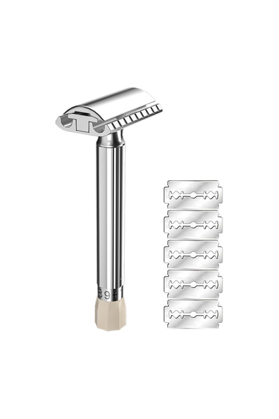 Choice Silver Men's Zinc Alloy Metal Safety Razor 9-Speed Sharpness Adjustabl...
