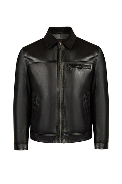 Derimod Nomad Erkek Siyah Oversize Deri Ceket 26WGE66351M