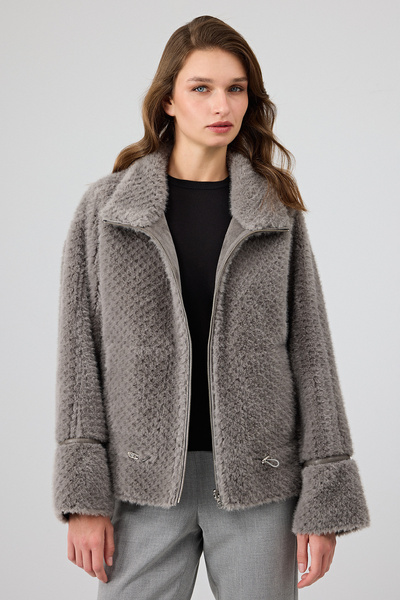 Derimod Luzern Kadın Gri Çift Taraflı Teddy Mont 25WGP5318FF
