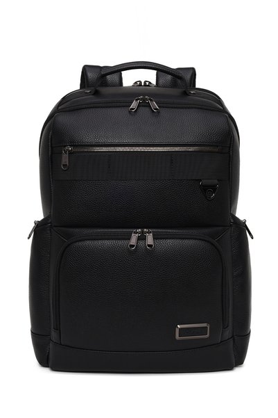 Derimod D-Pack Unisex Siyah Deri Sırt Çantası 25WBD3006FT